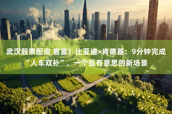 武汉股票配资 官宣！比亚迪×肯德基：9分钟完成“人车双补”，一个挺有意思的新场景